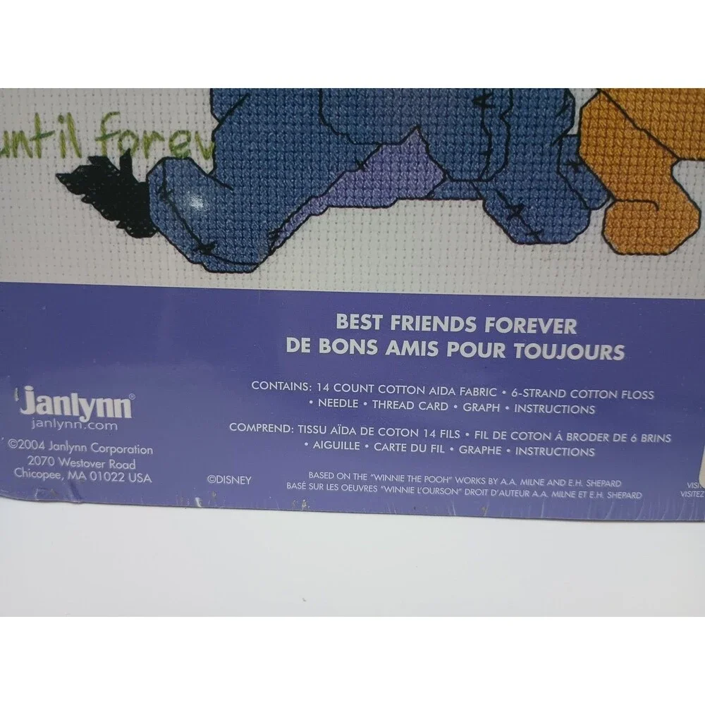 Disney Home Best Friends Forever Counted Cross Stitch Kit 1132-42 Pooh Eeyore